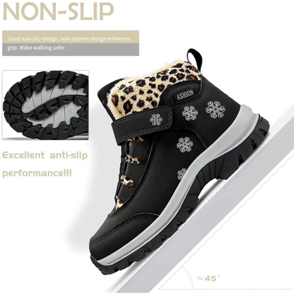 Snow Booties Waterproof Faux Fur Lining & Non Slip - Picture 4 of 6